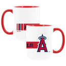 2pk 15oz White Mug w/Red I/C, Dash Design, Los Angeles Angels