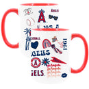 2pk 15oz White Mug with Red I/C | Los Angeles Angels