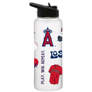 34oz Quencher, White with Loco Design | Los Angeles Angels