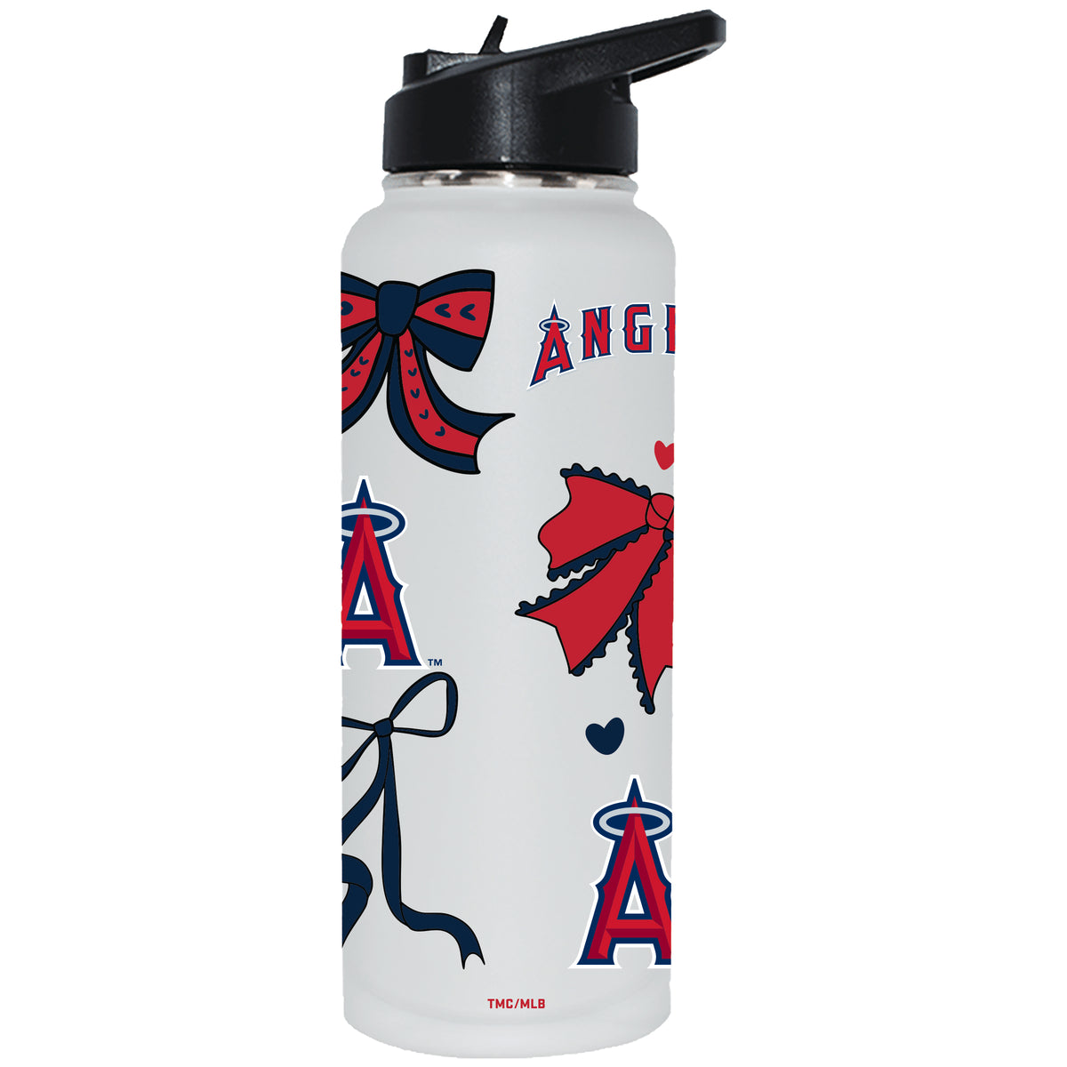  Angels 34oz Bow White Quencher Water Bottle 