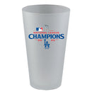 16oz White Frosted Pint Glass, MLB National League Champs 2025, Direct Print, Los Angeles Dodgers