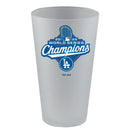16oz White Frosted Pint Glass, MLB World Series Champs 2025, Direct Print, Los Angeles Dodgers