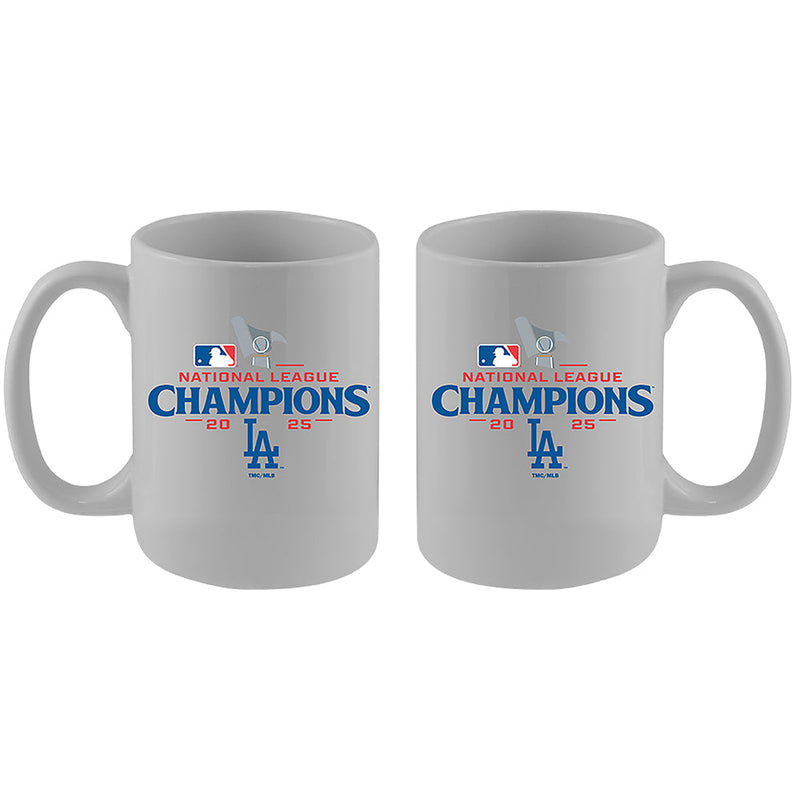 15oz White Mug, MLB National League Champs 2025, Sublimation, Los Angeles Dodgers