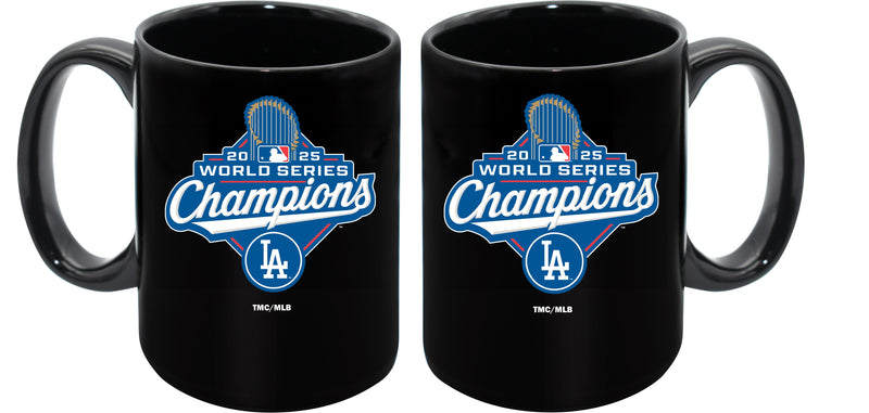 15oz Black Mug, MLB World Series Champs 2025, Sublimation, Los Angeles Dodgers