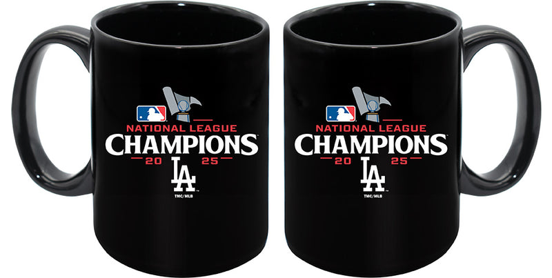 11oz Black Mug, MLB National League Champs 2025, Sublimation, Los Angeles Dodgers