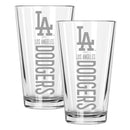 2pk 16oz Pint Glass, ETC, Pinnacle Design, Los Angeles Dodgers