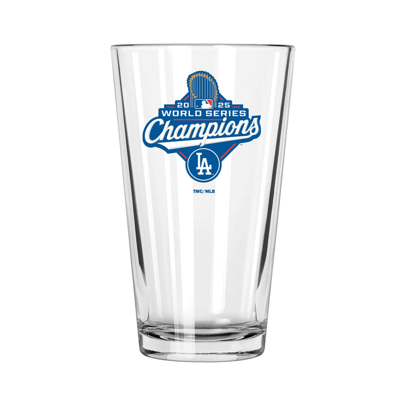 16oz Pint Glass, MLB World Series Champs 2025, Direct Print, Los Angeles Dodgers