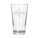 16oz Pint Glass, MLB National League Champs 2025, Etched, Los Angeles Dodgers