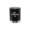 12oz Black Stainless Steel Lowball Tumbler, MLB National League Champs 2025, Direct Print, Los Angeles Dodgers