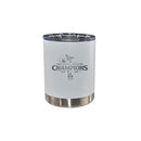 12oz White Stainless Steel Lowball Tumbler, MLB National League Champs 2025, Etched, Los Angeles Dodgers