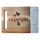 12x16in Acacia Cutting Board with Faux Marble, MLB National League Champs 2025, Etched, Los Angeles Dodgers