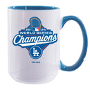 15oz White Mug with Inner Color, MLB World Series, 2025, Sublimation, Los Angeles Dodgers