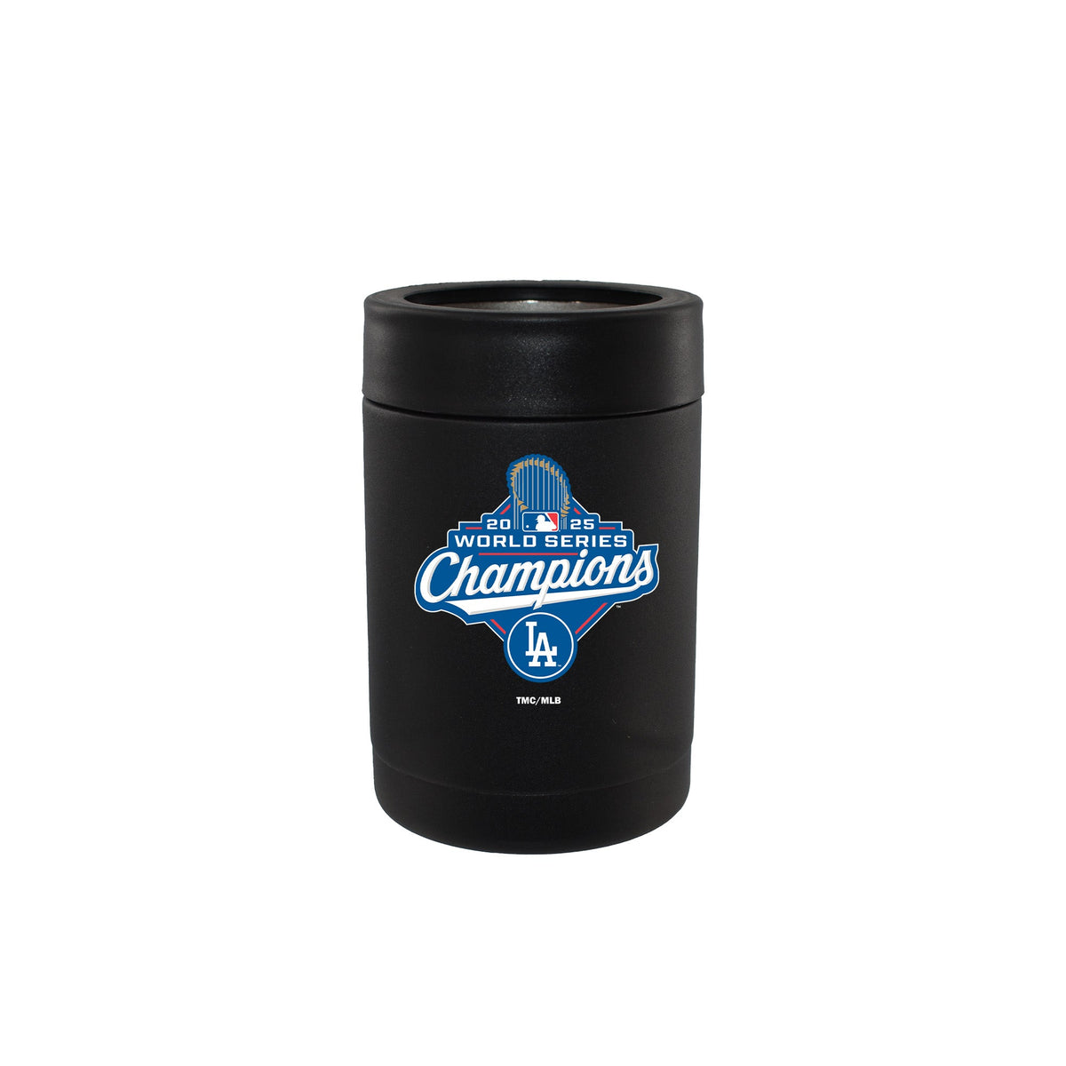 12oz Black Stainless Steel Can Holder, MLB World Series Champs 2025, Direct Print, Los Angeles Dodgers