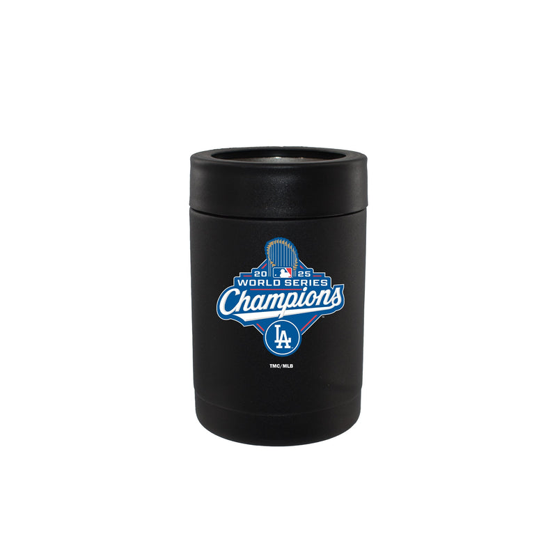 12oz Black Stainless Steel Can Holder, MLB World Series Champs 2025, Direct Print, Los Angeles Dodgers