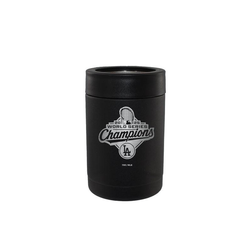 12oz Black Stainless Steel Can Holder, MLB World Series Champs 2025, Etched, Los Angeles Dodgers