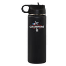 22oz Black Stainless Steel Water Bottle, MLB National League Champs 2025, Direct Print, Los Angeles Dodgers