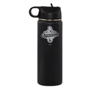 22oz Black Stainless Steel Water Bottle, MLB World Series Champs 2025, Etched, Los Angeles Dodgers