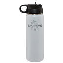 22oz White Stainless Steel Water Bottle, MLB National League Champs 2025, Etched, Los Angeles Dodgers