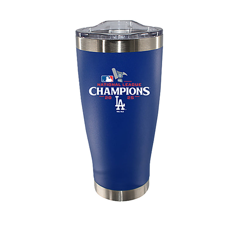 20oz Royal Blue Stainless Steel Tumbler, MLB National League Champs 2025, Direct Print, Los Angeles Dodgers
