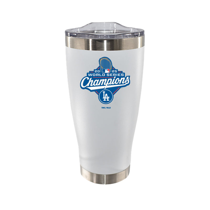 20oz White Stainless Steel Tumbler, MLB World Series Champs 2025, Direct Print, Los Angeles Dodgers