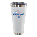 30oz White Stainless Steel Tumbler, MLB National League Champs 2025, Direct Print, Los Angeles Dodgers