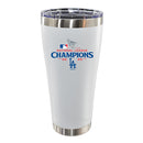 30oz White Stainless Steel Tumbler, MLB National League Champs 2025, Direct Print, Los Angeles Dodgers