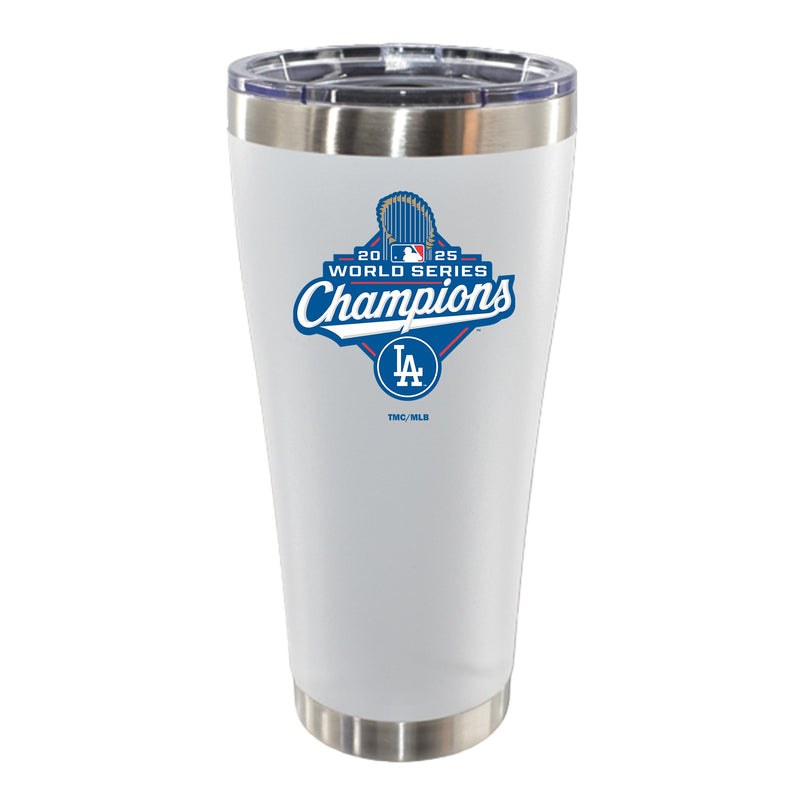 30oz White Stainless Steel Tumbler, MLB World Series Champs 2025, Direct Print, Los Angeles Dodgers