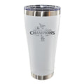 30oz White Stainless Steel Tumbler, MLB National League Champs 2025, Etched, Los Angeles Dodgers