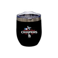 16oz Black Stainless Steel Stemless Tumbler, MLB National League Champs 2025, Direct Print, Los Angeles Dodgers