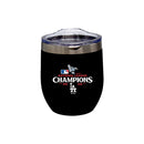 16oz Black Stainless Steel Stemless Tumbler, MLB National League Champs 2025, Direct Print, Los Angeles Dodgers
