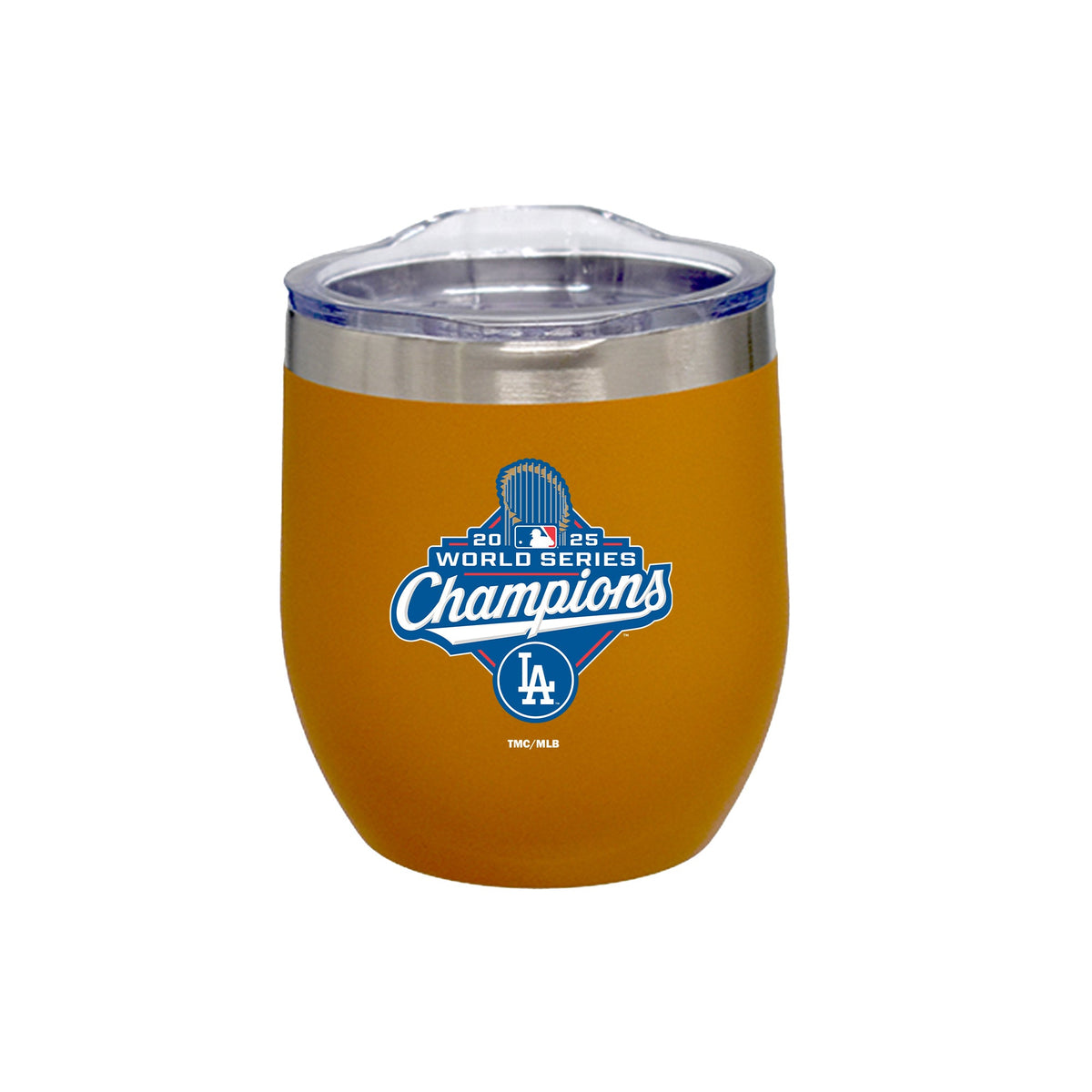 16oz Canyon Stainless Steel Stemless Tumbler, MLB World Series Champs 2025, Direct Print, Los Angeles Dodgers