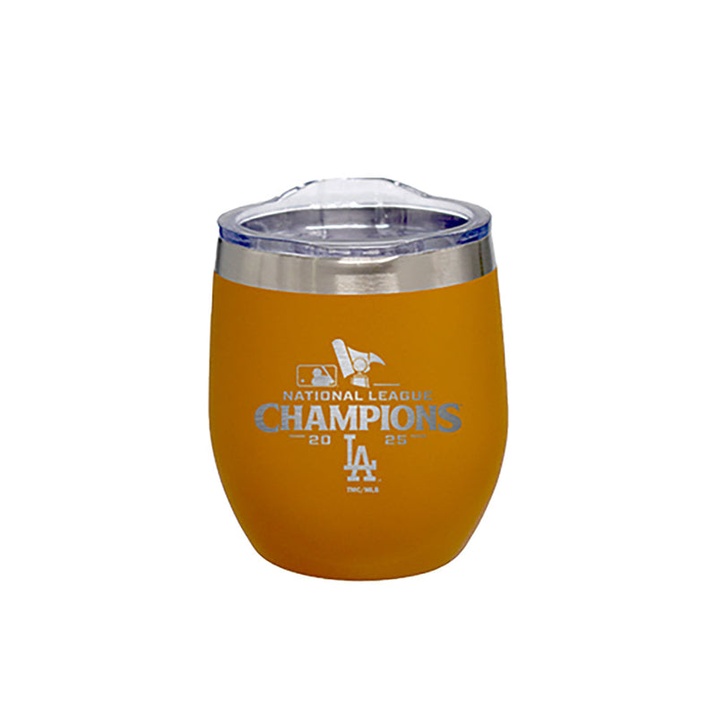 16oz Canyon Stainless Steel Stemless Tumbler, MLB National League Champs 2025, Etched, Los Angeles Dodgers