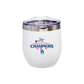 16oz White Stainless Steel Stemless Tumbler, MLB National League Champs 2025, Direct Print, Los Angeles Dodgers