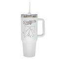  Dodgers 40oz Bow White Stainless Steel Colossal Tumbler 