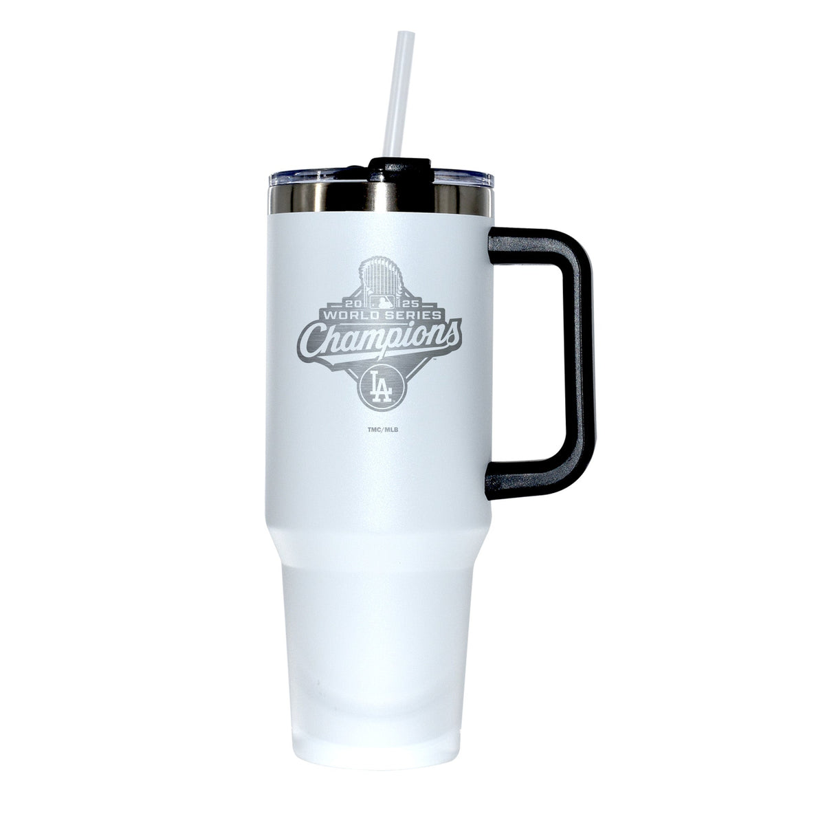 40oz White Stainless Steel Colossal Tumbler, MLB World Series Champs 2025, Etched, Los Angeles Dodgers