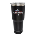 30oz Black Bluetooth Tumbler, MLB National League Champs 2025, Direct Print, Los Angeles Dodgers