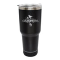 30oz Black Bluetooth Tumbler, MLB National League Champs 2025, Etched, Los Angeles Dodgers