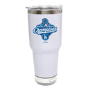 30oz White Bluetooth Tumbler, MLB World Series Champs 2025, Direct Print, Los Angeles Dodgers