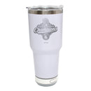 30oz White Bluetooth Tumbler, MLB World Series Champs 2025, Etched, Los Angeles Dodgers
