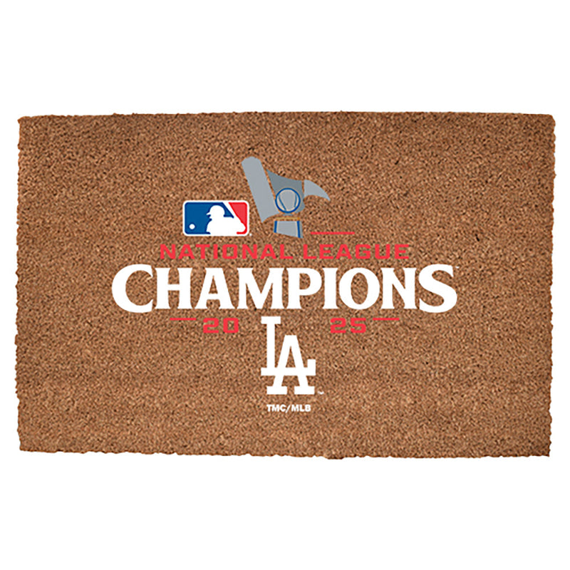 19.5x29.5in Coir Fiber Door Mat, MLB National League Champs 2025, Flatbed Print, Los Angeles Dodgers