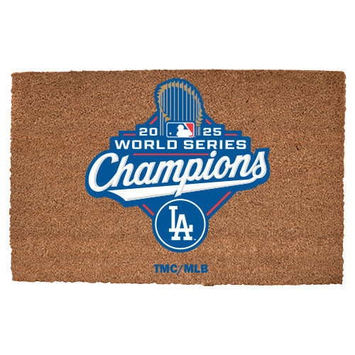 19.5x29.5in Coir Fiber Door Mat, MLB World Series Champs 2025, Flatbed Print, Los Angeles Dodgers