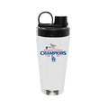 22oz White Stainless Steel Beverage Blender Bottle, MLB National League Champs 2025, Direct Print, Los Angeles Dodgers