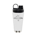 22oz White Stainless Steel Beverage Blender Bottle, MLB National League Champs 2025, Etched, Los Angeles Dodgers