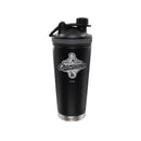 24oz Black Stainless Steel Beverage Shaker Bottle, MLB World Series Champs 2025, Etched, Los Angeles Dodgers