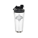 24oz White Stainless Steel Beverage Shaker Bottle, MLB World Series Champs 2025, Etched, Los Angeles Dodgers