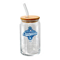 16oz Glass Tumbler with Bamboo Lid, MLB World Series, 2025, Direct Print, Los Angeles Dodgers