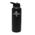 34oz Black Quencher Water Bottle, MLB National League Champs 2025, Etched, Los Angeles Dodgers