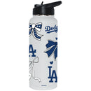  Dodgers 34oz Bow White Quencher Water Bottle 