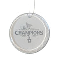 3.25in Round Glass Ornament, MLB National League Champs 2025, Etched, Los Angeles Dodgers