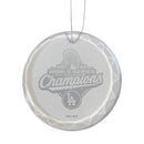 3.25in Round Glass Ornament, MLB World Series Champs 2025, Etched, Los Angeles Dodgers